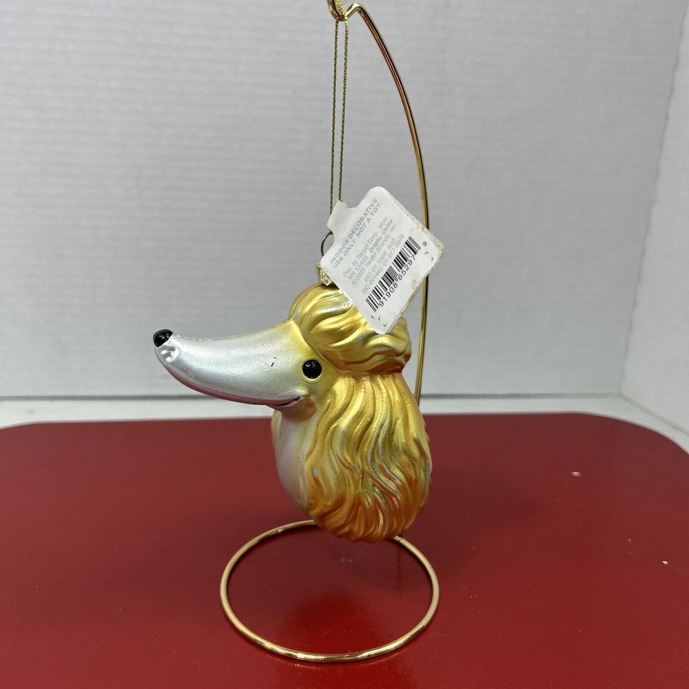 Poodle Pink Bow Christmas Tree Ornament‎ Wondershop & Stand New